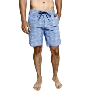 Rhone 9" Tech Board Short Blue Stripe Men's 30X9 Beach Summer